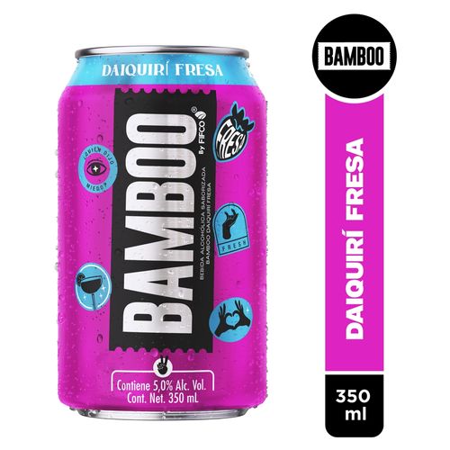 Bebidas Bamboo Daiquiri Fresa Lata - 350ml