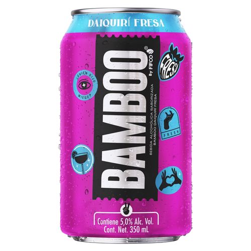 Bebidas Bamboo Daiquiri Fresa Lata - 350ml