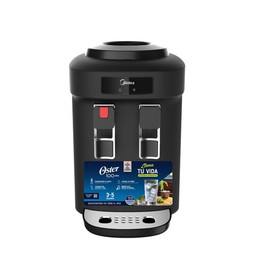 Dispensador de Agua Oster Mod OS-WD522B Color Negro, De mesa, Soporta botellones de 3 – 5 galones.