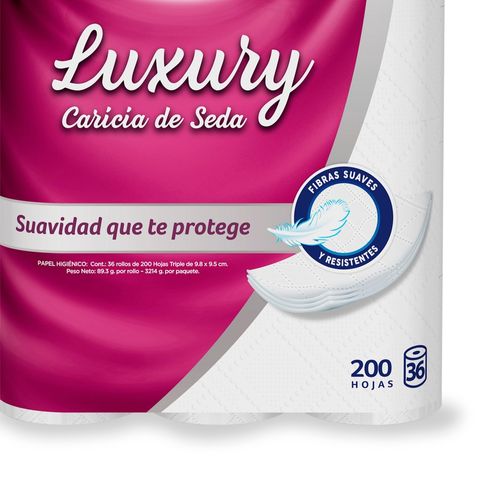 Papel Higiénico Nevax Luxury Caricia De Seda - 36 Rollos