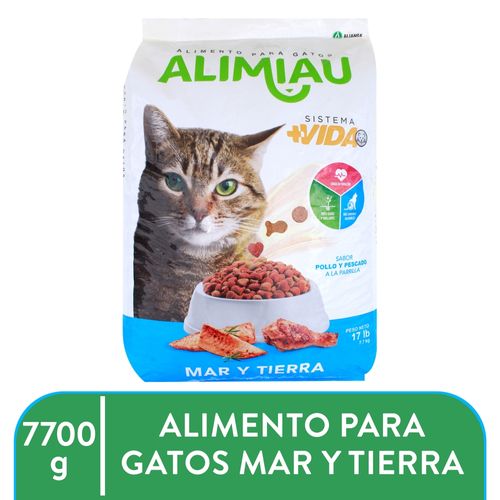 Alimento para gatos Alimiau sabor mar y tierra - 7.7 kg