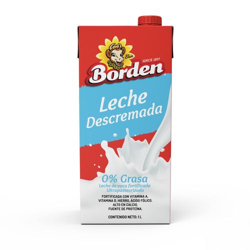 Leche Borden descremada -1000 ml