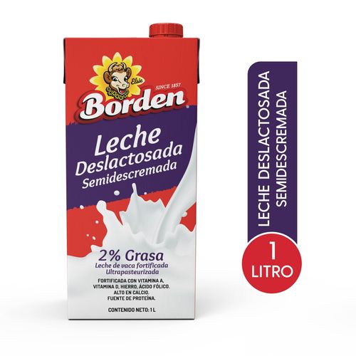 Leche Borden semidescremada deslactosada -1000 ml