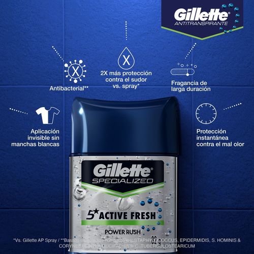 Antitranspirante Gillette Power Beads Power Rush Gel Invisible 82 g