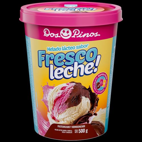 Helado Dos Pinos napolitano fresco leche - 500 g
