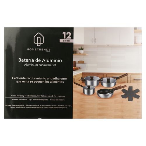 Bateria De Cocina 12 Piezas Hometrends