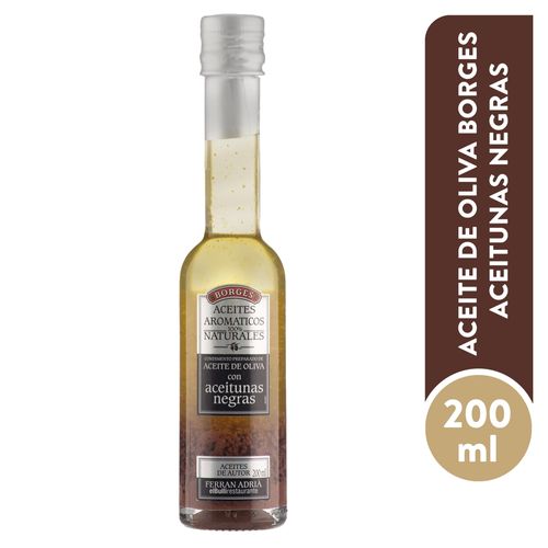 Aceite Borges aromaticos con aceitunas negras - 200 ml