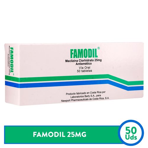 Famodil Newport 25Mg  X 50 Tabletas  -Precio indicado por Unidad-