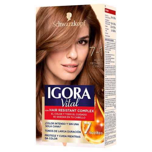 Tinte Schwarzkopf igora vital color rubio mediano cenizo - 50 ml