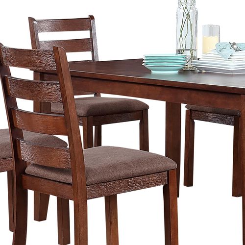 Set De Comedor Mainstays Color Cafe 150 cm - 7 Pzas