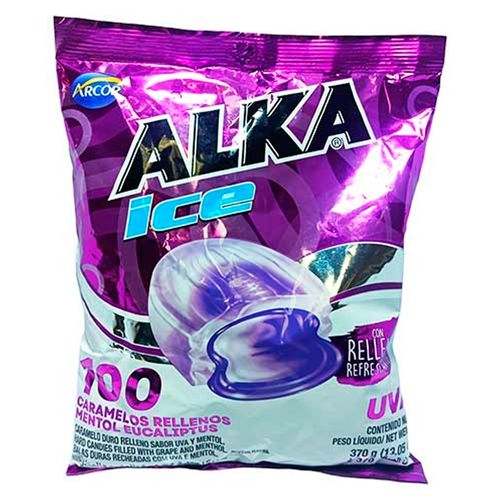 Caramelo Alka Ice Uva 370 Gr