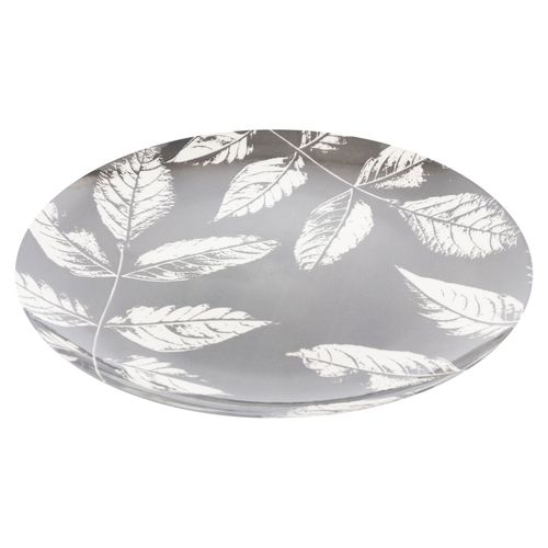 Plato Mainstays plano de porcelana 9.5 gris