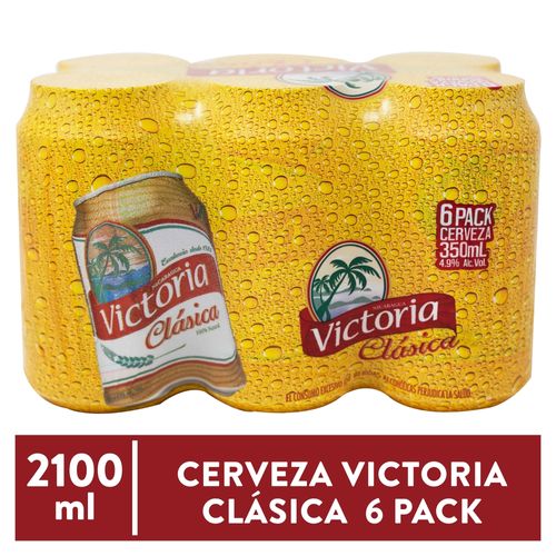 Cerveza Victoria Clásica 6 Pack Lata - 2100 ml