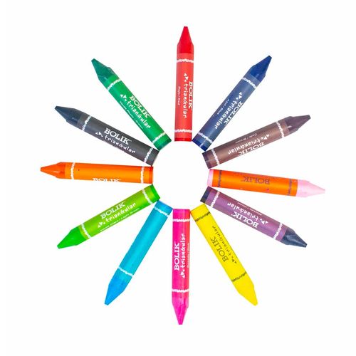 Crayones Bolik de cera triangular jumbo - 12 Uds