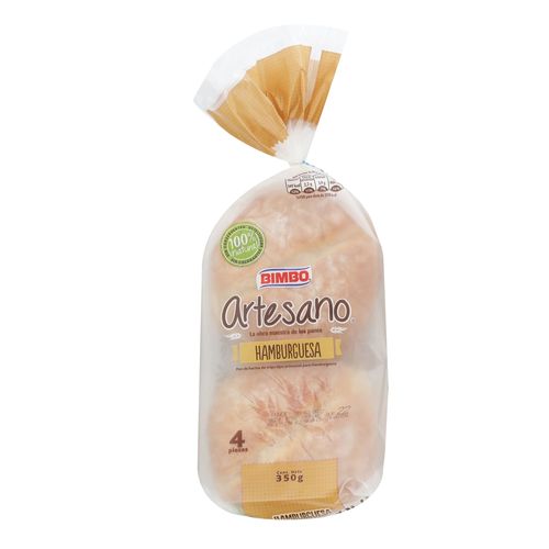 Pan Bimbo artesano para hamburguesa big 4 Uds - 350 g