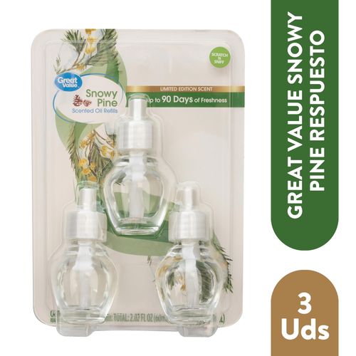 3 Pack Repuesto Great Value Snowy Piña