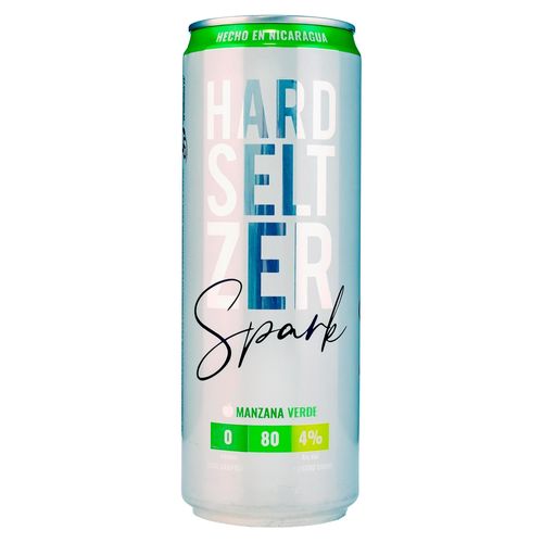 Bebida alcohólica Hard Seltzer spark manzana verde lata  - 350 ml