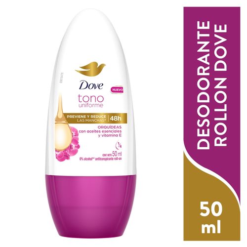 Desodorante Dove Orquídeas y Vitamina E en Roll On - 50 ml