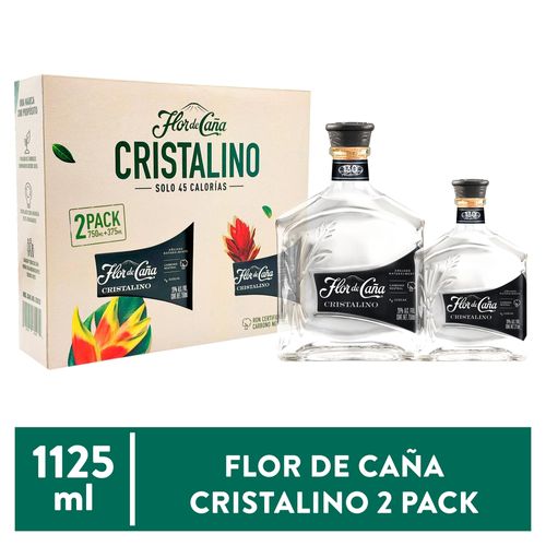 Licor Flor de caña Cristalino 2 pack -1125 ml
