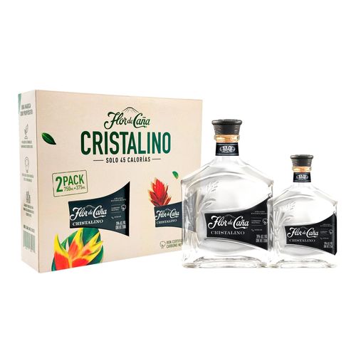 Licor Flor de caña Cristalino 2 pack -1125 ml