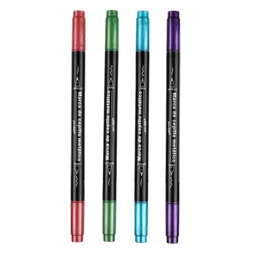 Marcadores Pen + Gear colores metálicos - 4 Pzas