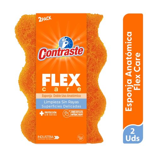 Contraste Esponja Dobleuso Naranja 2- Ea