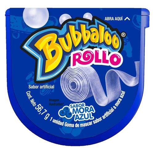 Chicle Bubbaloo rollo mora - 56 g