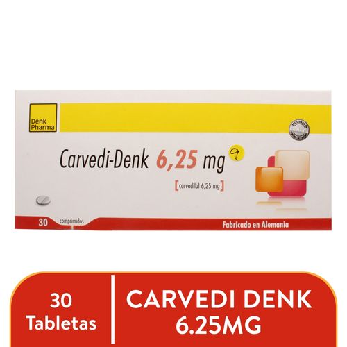 Sistema Nervioso Denk Pharma Carvedidenk 6.25 1 Tab De 30 Unidad