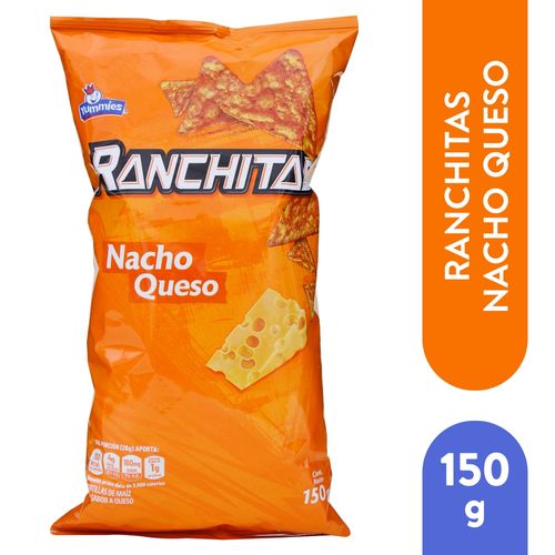 Snack de tortillas con maiz Yummies ranchitas con queso - 150 g