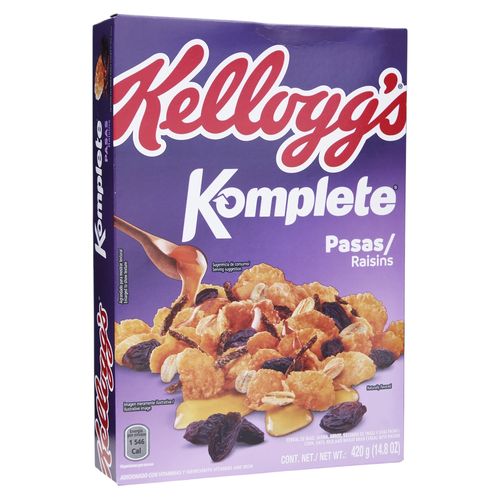 Cereal Komplete con pasas kelloggs - 420 g