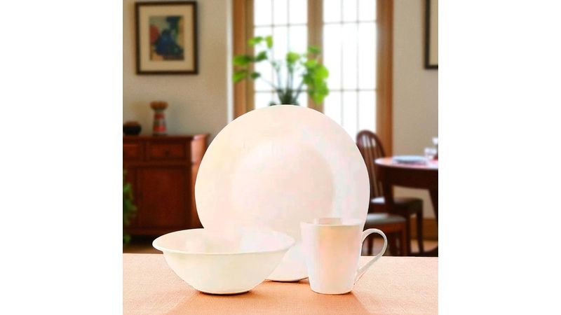 Comprar Vajilla De 12Pc Porcelana Blanca Mainsta Walmart