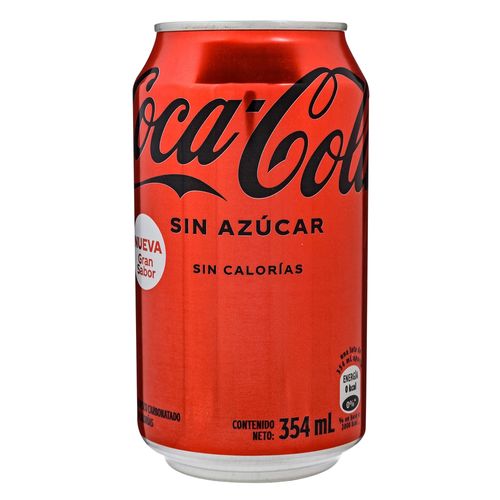 Gaseosa Coca Cola Sin azúcar Lata - 354 ml