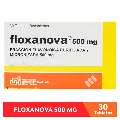 Floxanova Unipharm 30 Tabletas - 500mg  -Precio indicado por Unidad-