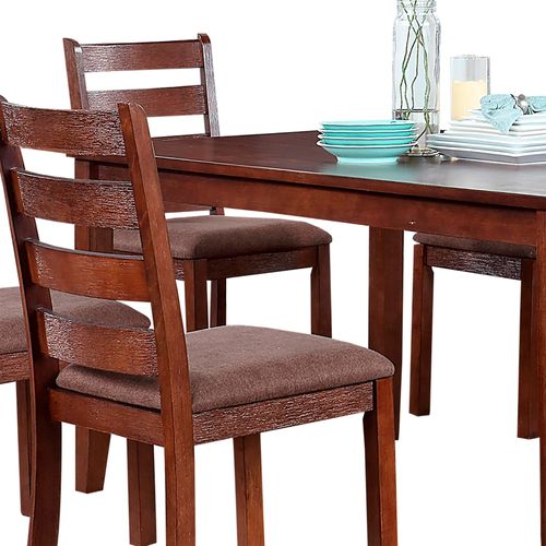 Set De Comedor Mainstays Color Cafe 150 cm - 7 Pzas