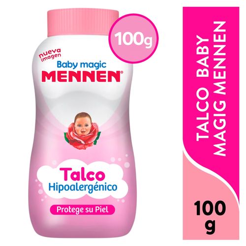 Talco Para Bebé Mennen Baby Magic Rosa, Hipoalergénico - 100g