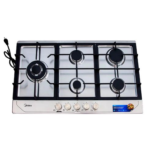 Cocina Midea empotrable de gas 5 quemadores 30 pulgadas