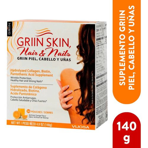 Suplemento Griin para piel cabello y uñas 14 Uds - 140 g