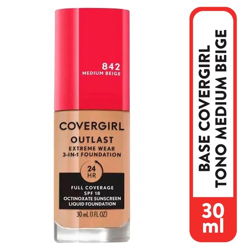 Base Covergirl outlast xtreme tono medium beige - 30 ml