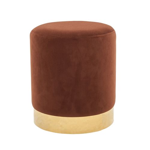 Ht Banco Redondo Dorado Mocha 35Cm
