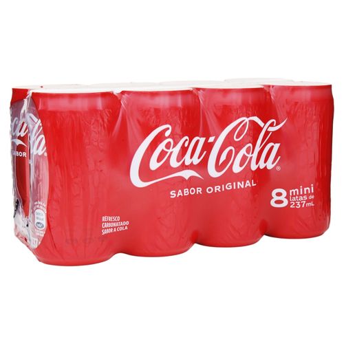 Gaseosa Coca Cola Regular Mini Lata 8 pack - 1.896 L