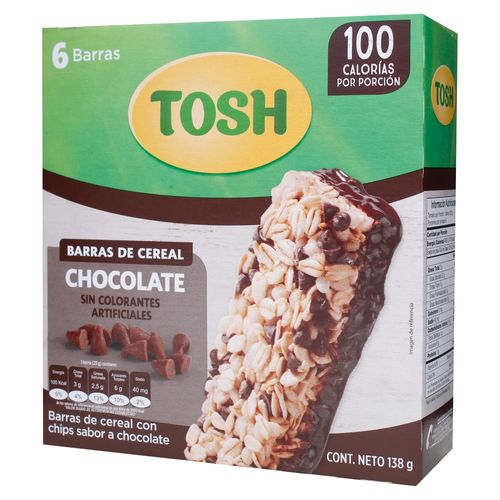 Barra Tosh de cereal con chispas sabor a chocolate - 138 g