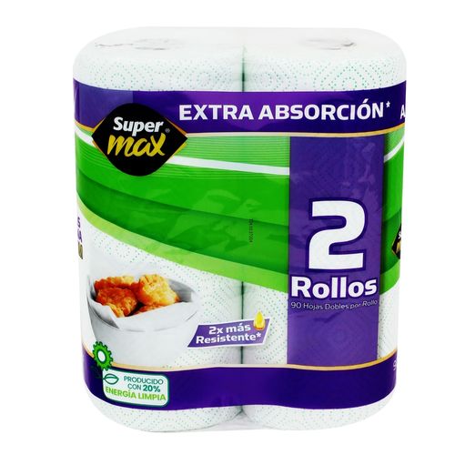 Toalla De Papel Supermax Premium 90H 2R