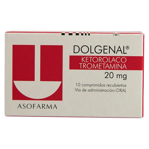 Dolgenal 20mg 10 Tabletas - Unidad