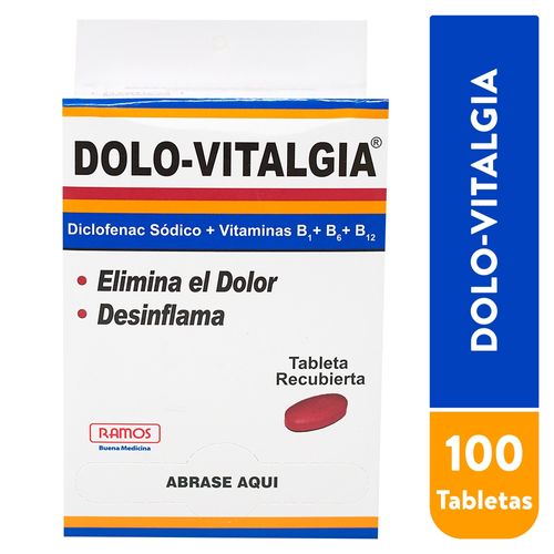 Dolo Vitalgia caja 25 sobres de 4 tabletas - Precio indicado por sobre