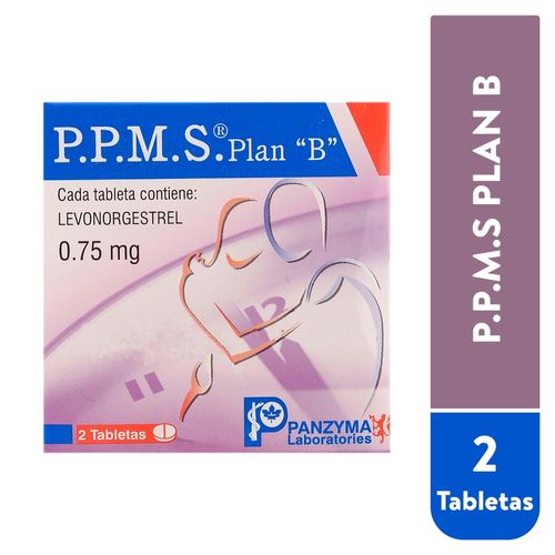 Tabletas P.P.M.S. Plan B 2 Unidades