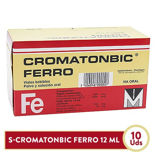 S-Cromatonbic Ferro 12 Ml 10 Vial Bb