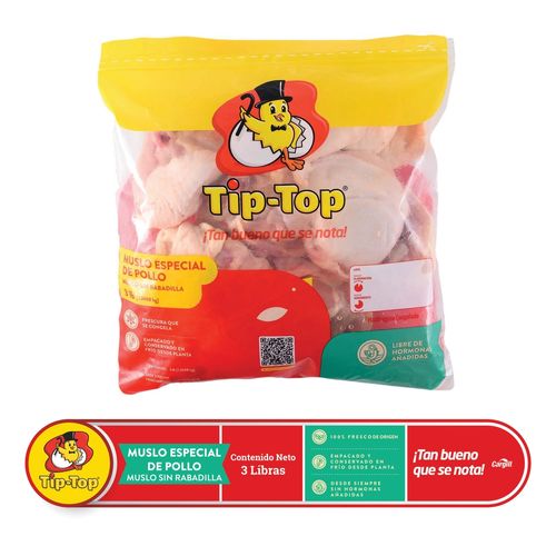 Muslo de Pollo Congelado Tip Top - 3 lb