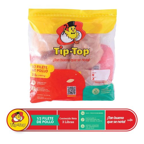 Filete de Pollo Congelado Tip Top - 3 lb
