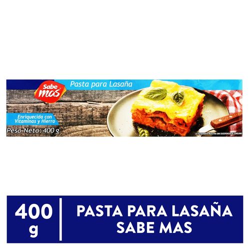 Pasta Lasagna Sabemas, caja -400g