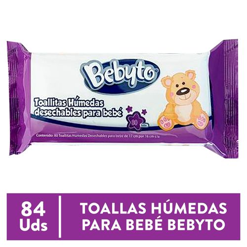 Toalla Humeda Bebyto Para Bebe 84 U